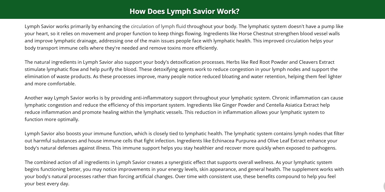 Lymph Savior